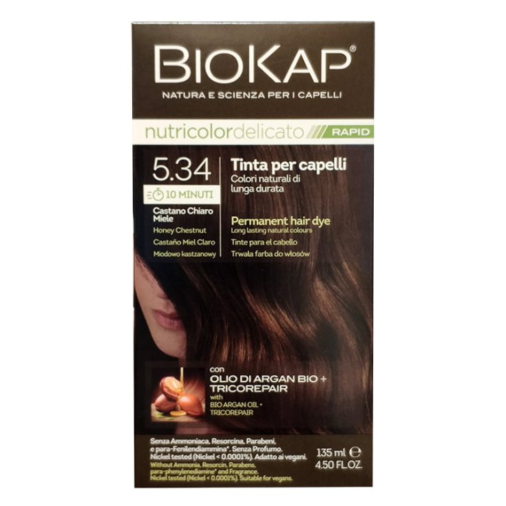 BIOKAP® nutricolor delicato RAPID - 5.34 Castano Chiaro Miele 135ml