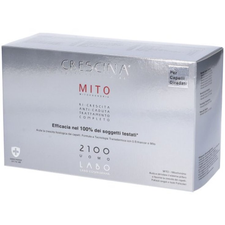 Crescina Transdermic Isole Follicolari Mito + Anticaduta Mito Trattamento 2100 Uomo Labo 20+20 Fiale