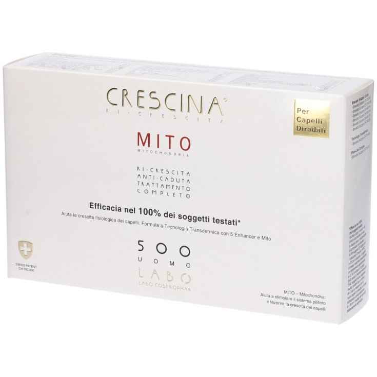 Crescina Ri-Crescita Mito 500 Uomo Labo 10+10 Fiale