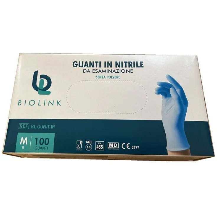 Bl-Gunit Guanti In Nitrile Monouso M 100 Pezzi