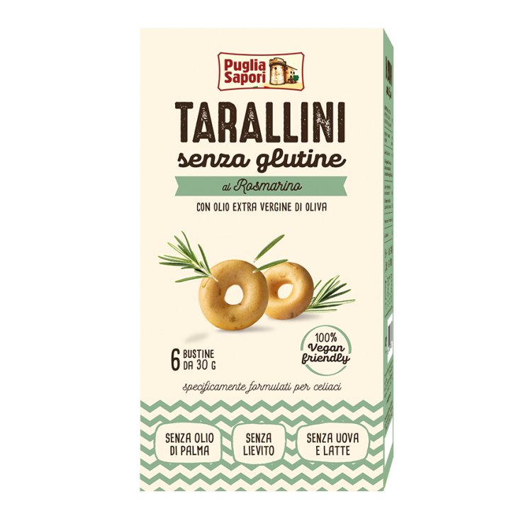 Tarallini Rosmarino Puglia Sapori 180g 6 Bustine