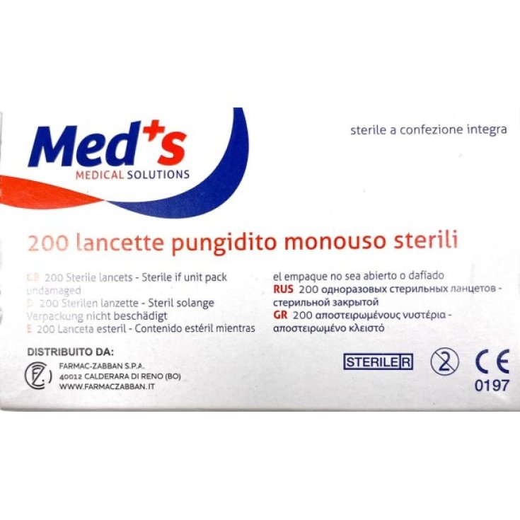 Med'S Lancetta Pungidito Monouso Sterili 1 Pezzo