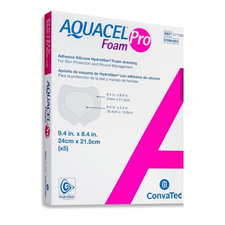Aquacel Foam Pro 24x21.5cm Convatec 5 Pezzi
