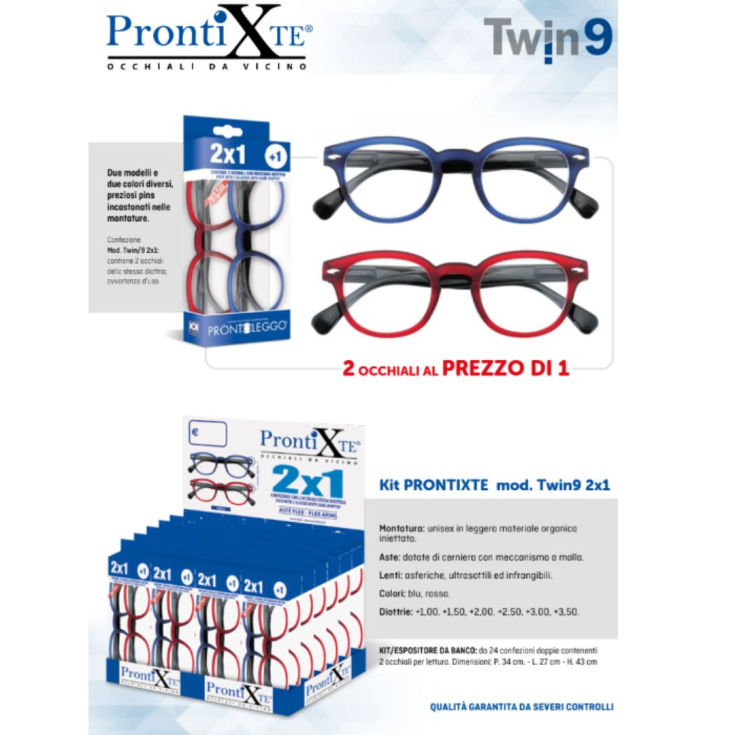 Kit Twin 9 Occhiali ProntiXte 24 Paia