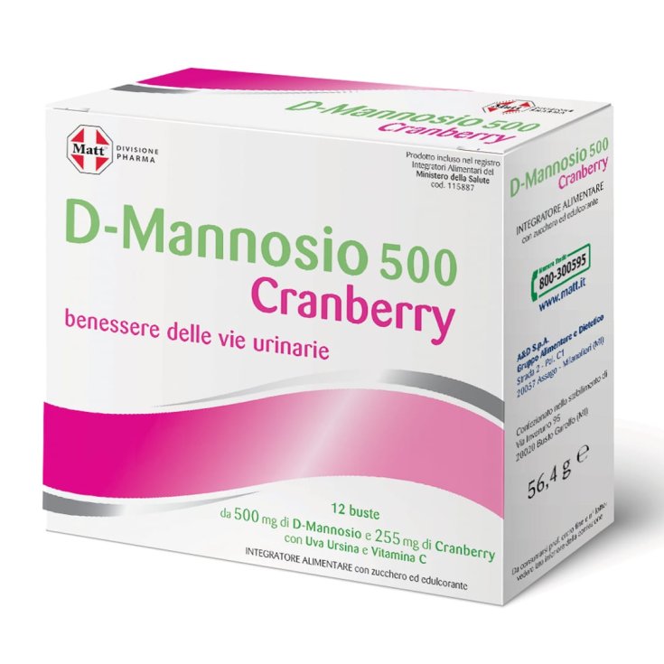 D-Mannosio 500 Cranberry Matt Divisione Pharma 12 Buste
