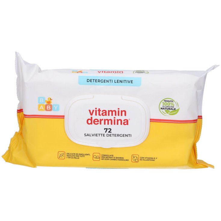 Salviette Detergenti Baby Vitamin Dermina 72 Pezzi