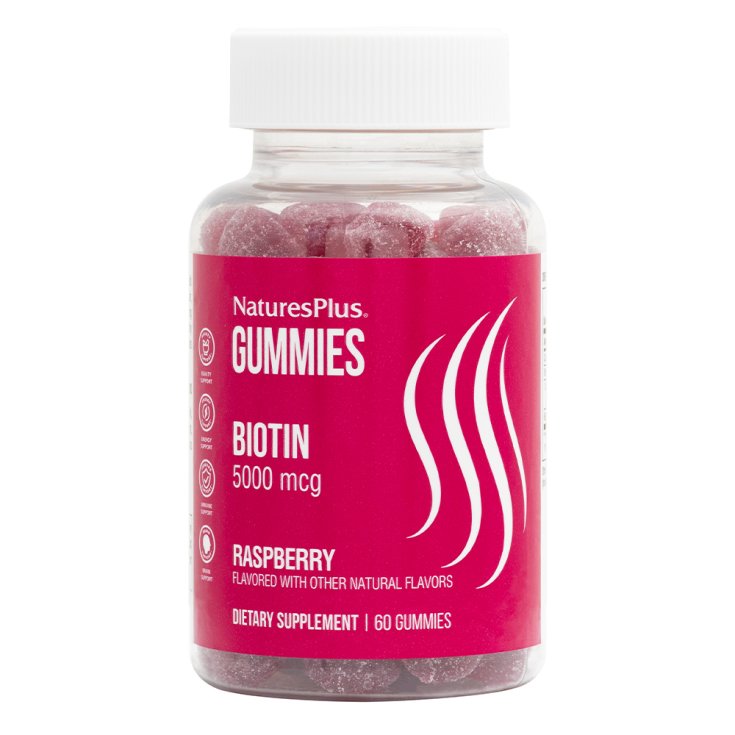 Biotina 5000mcg Gummies NaturesPlus 60 Caramelle Gommose