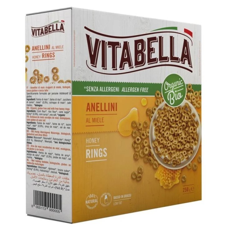 Anellini Al Miele Vitabella 250g