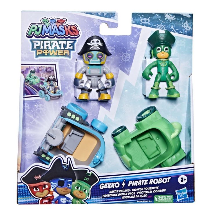 PJ Masks Pirate Power Gekko Vs Pirate Robot Battle Racers Hasbro Gioco Completo