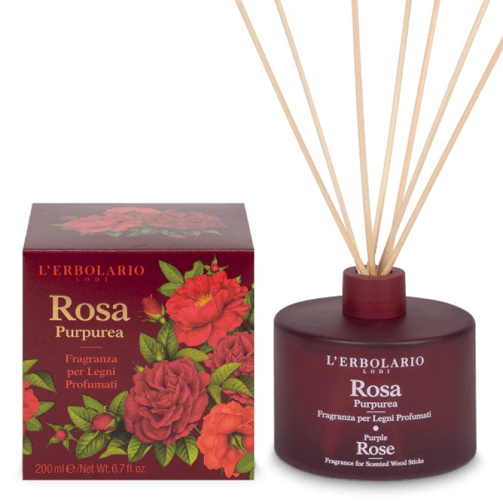 Rosa Purpurea Fragranza Per Legni Profumati L'Erbolario 200ml