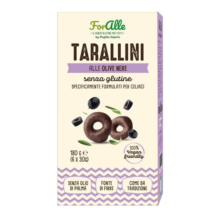 Foralle Tarallini Olive Nere 180g