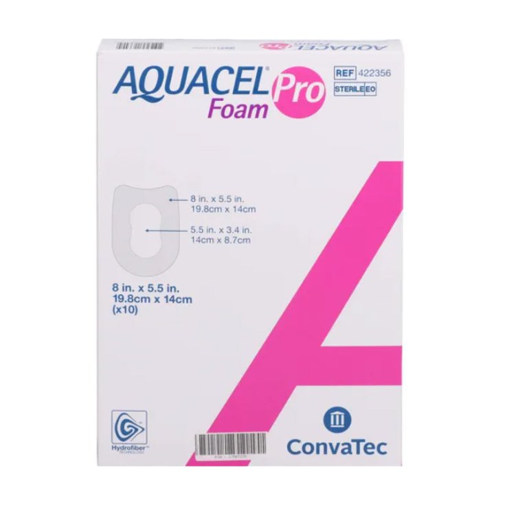 AQUACEL&reg; Foam Pro 19,8x14cm ConvaTec 10 Pezzi
