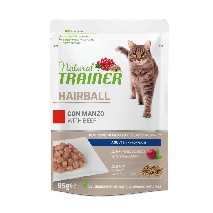 Hairball Con Manzo Natural Trainer 85g