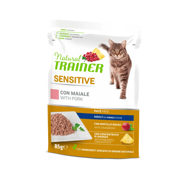 Sensitive Adult Cat Maiale Umido Natural Trainer 85g