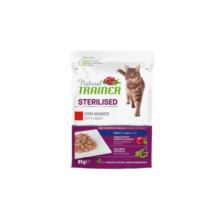 Manzo Bocconcini in Salsa Natural Trainer Sterilised Cat 85g