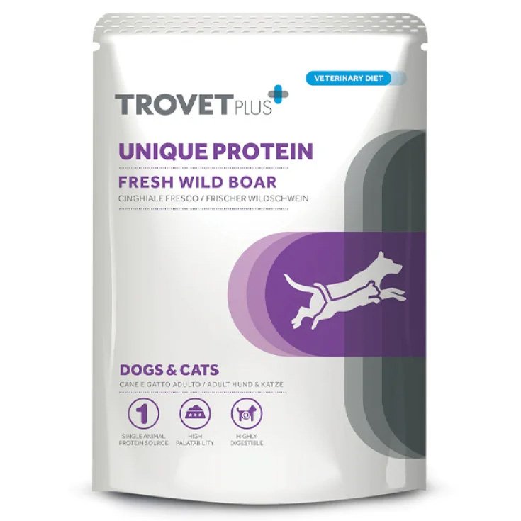 Plus Dog Adult Unique Protein Cinghiale Fresco TROVET 100g