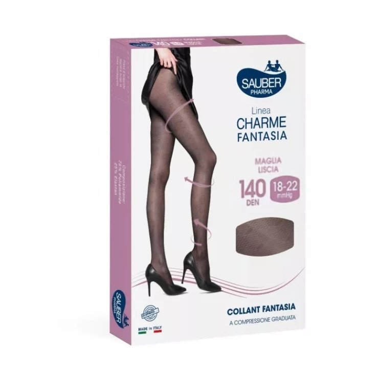 Collant 140 Charme Rombi Pois Nero Tg.2 Sauber