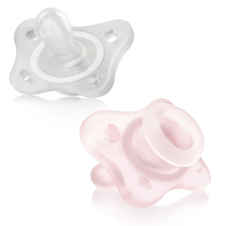 Mini Gommotto Silicone 0-2M Rosa Chicco 2 Pezzi