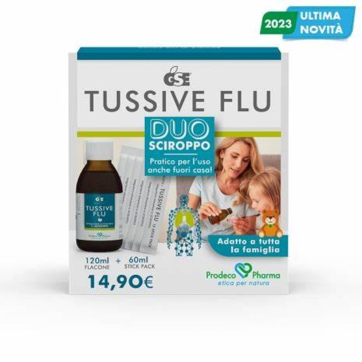 GSE Tussive Flu Duo Prodeco Pharma 120ml+6 Stickpack