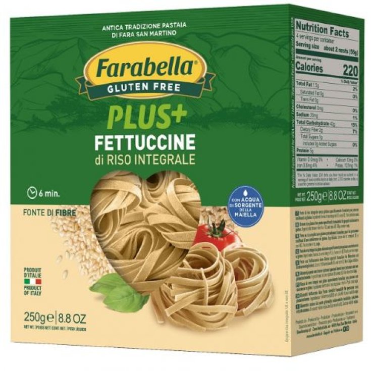 Fettuccine Riso Integrale Plus+ Farabella 250g