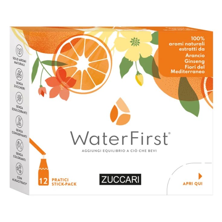 WaterFirst® Arancio, Ginseng, Fiori del Mediterraneo ZUCCARI 12 Stick