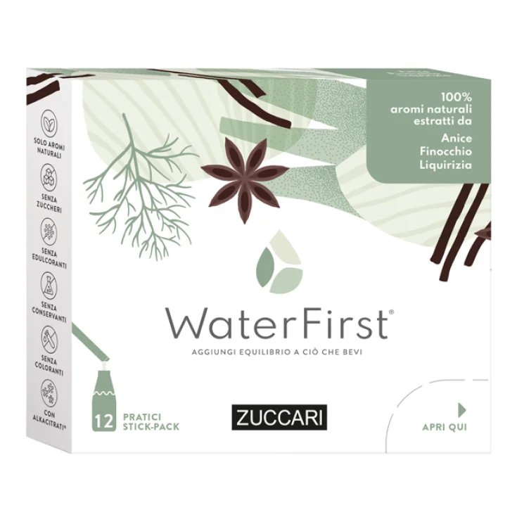 WaterFirst® Anice, Finocchio, Liquirizia ZUCCARI 12 Stick