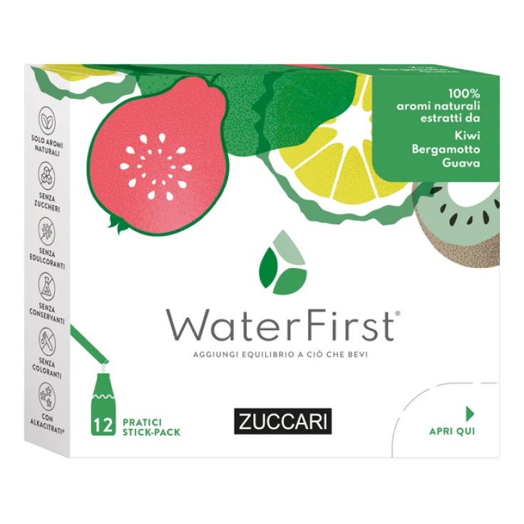 WaterFirst® Kiwi, Bergamotto, Guava ZUCCARI 12 Stick