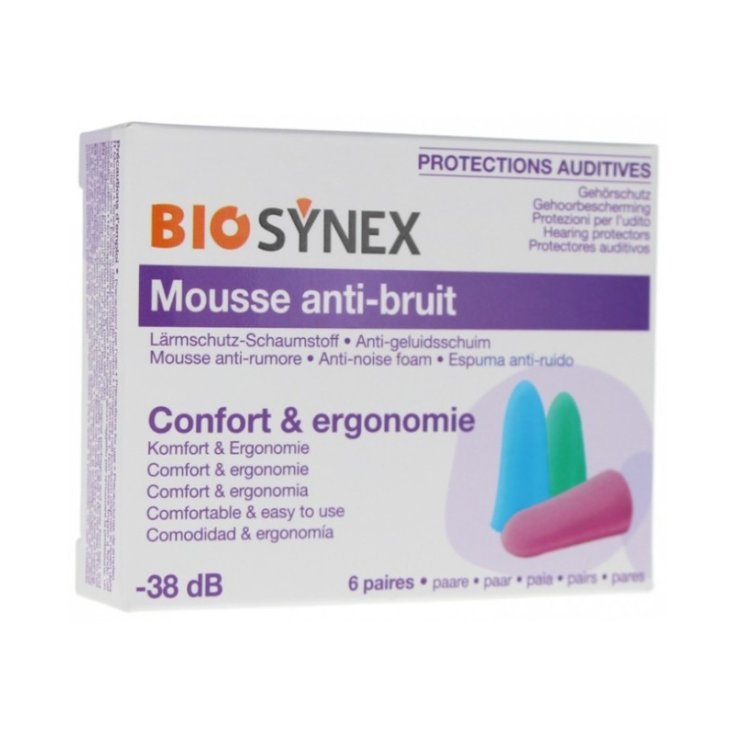 Protezione Udito Mousse Anti-Rumore BioSynex 6 Paia