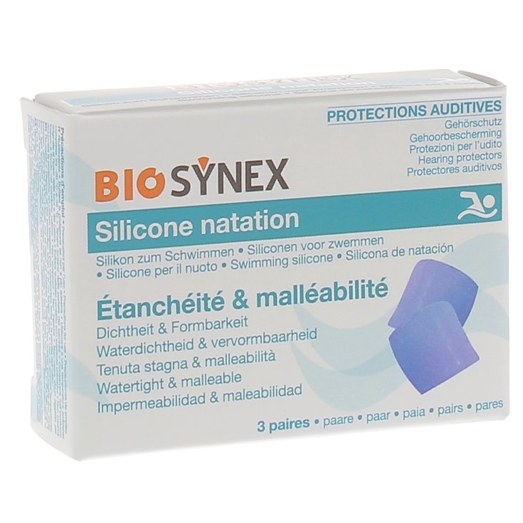 Protezione Udito Per Nuoto Silicone Adulti BioSynex 3 Paia