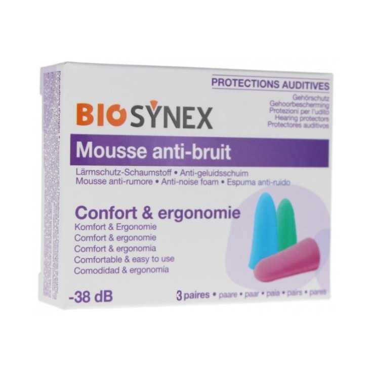 Protezione Udito Mousse Anti-Rumore BioSynex 3 Paia