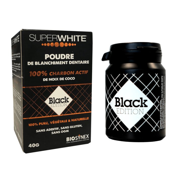 SuperWhite Polvere Di Carbone Attivo Black Edition BioSynex 40g