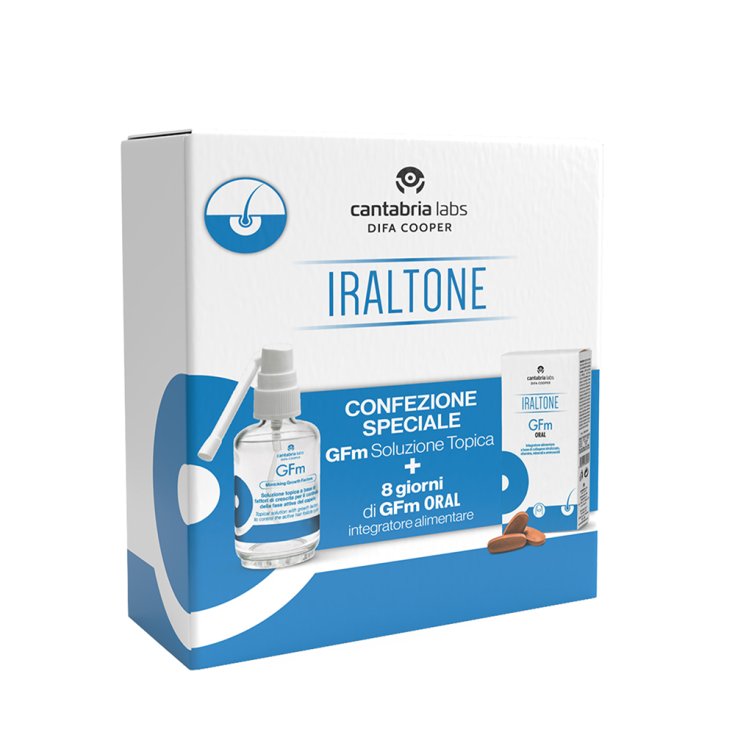 Iraltone GFm Soluzione Topica + GFm Oral Cantabria Labs 50ml+8 Compresse