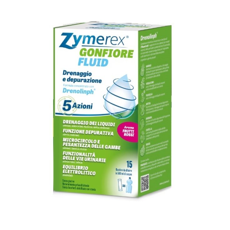 Zymerex Gonfiore Fluid Frutti Rossi 15 Bustine