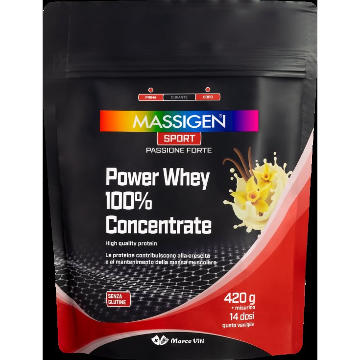 Power Whey 100% Concentrate Vaniglia Massigen Sport 420g