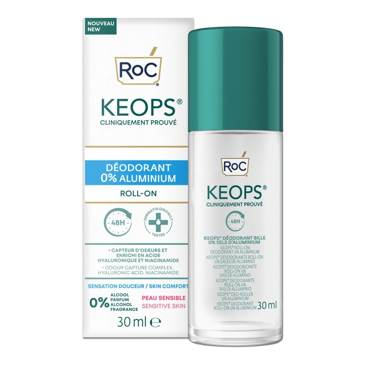 Deodorante 0% Sali di Alluminio Roll-On Keops Roc 30ml