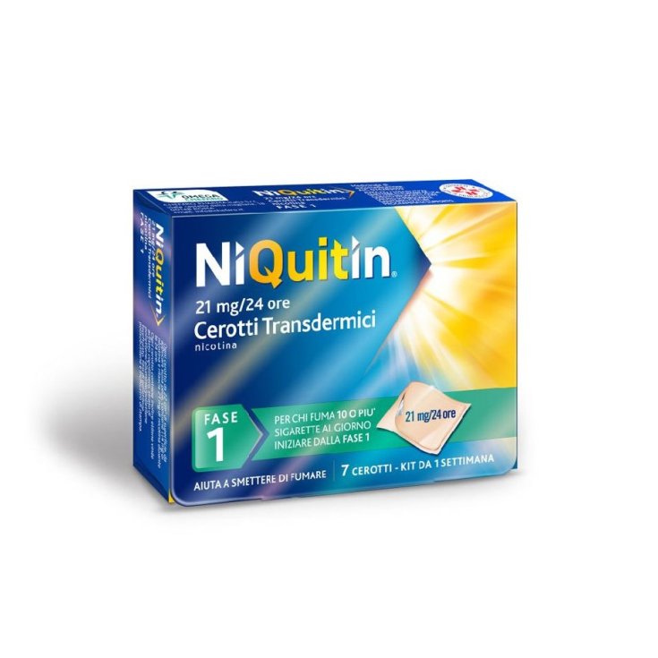 Cerotti Transdermici 21mg/24h NiQuitin 7 Pezzi