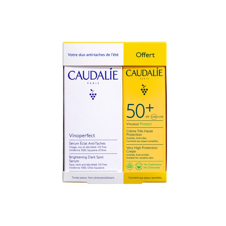 Cofanetto Siero&Solare SPF50+ Vinoperfect Caudalie 