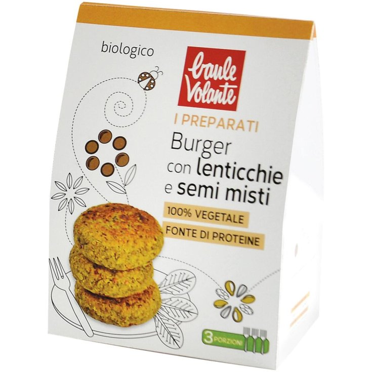 Preparato Burger Lenticchie/Semi Misti Baule Volante 180g