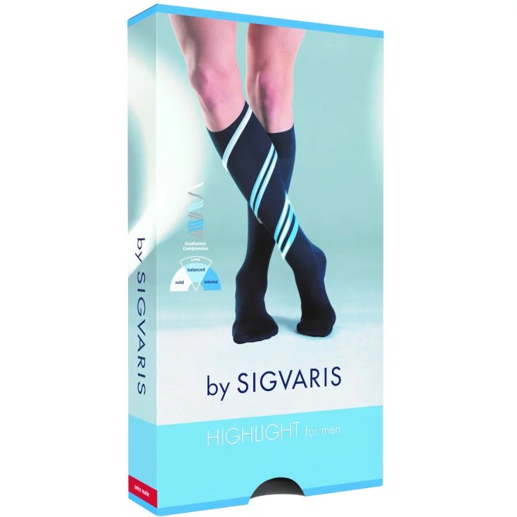 Highlight Men Gambaletto Punta Chiusa - Black L Lungo By Sigvaris