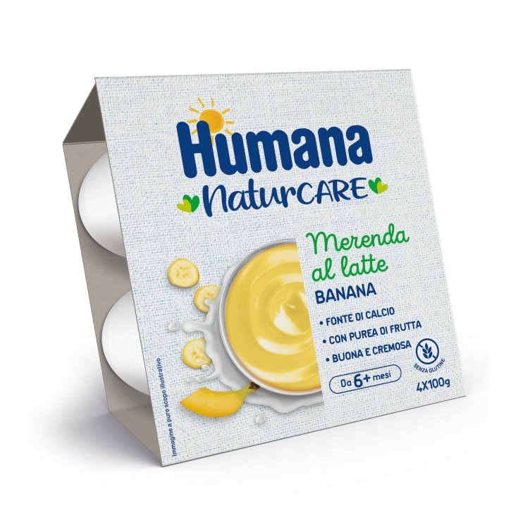 NaturCare Merenda Al Latte Banana Humana 4x100g