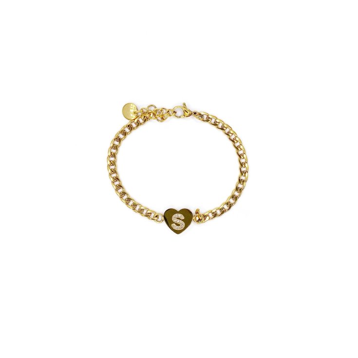 Bracciale Lettera S Catena Oro Linea ABC MyLovly