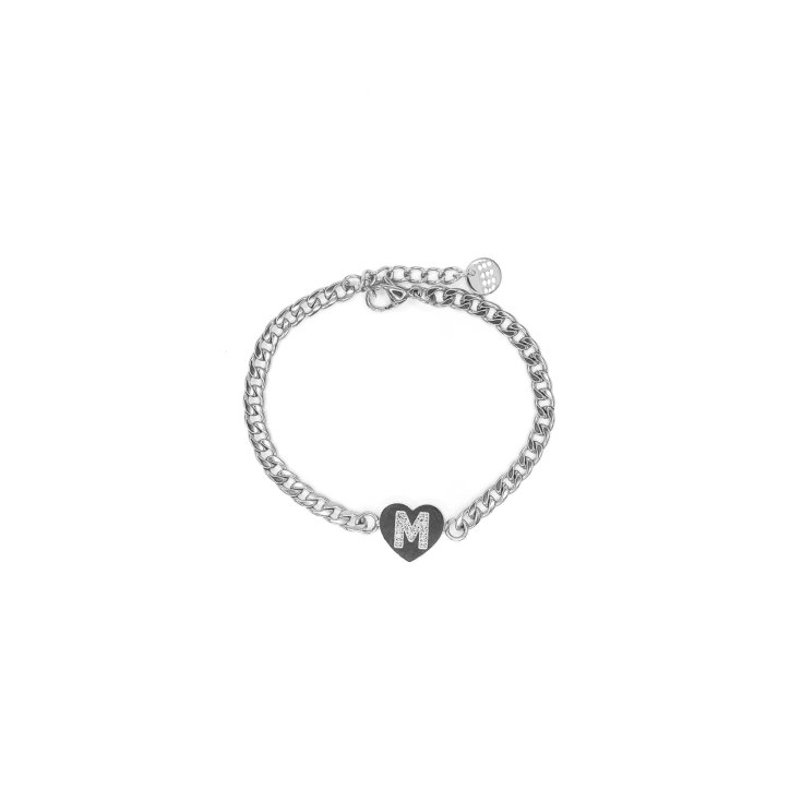 Bracciale Lettera M Catena Argento Linea ABC MyLovly