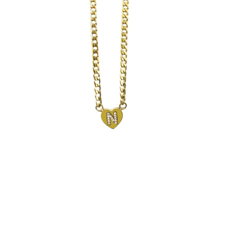 Collana Lettera N Oro Linea ABC MyLovly