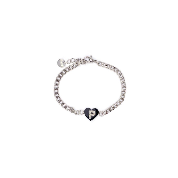 Bracciale Lettera P Catena Argento Linea ABC MyLovly 