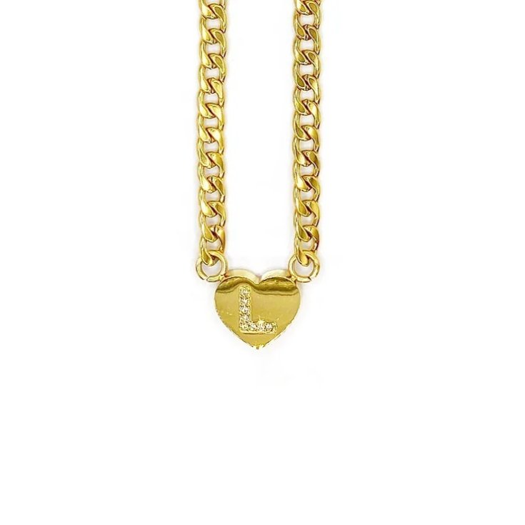 Collana Lettera L Oro Linea ABC MyLovly