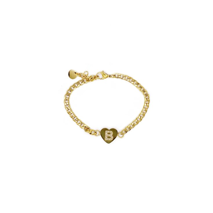 Bracciale Lettera B Catena Oro Linea ABC MyLovly