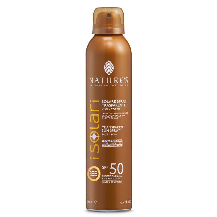 Solare Spray Trasparente SPF50 i Solari NATURE'S 200ml