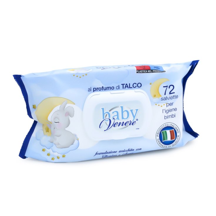 Salviettine Baby Venere Profumo di Talco 72 Pezzi