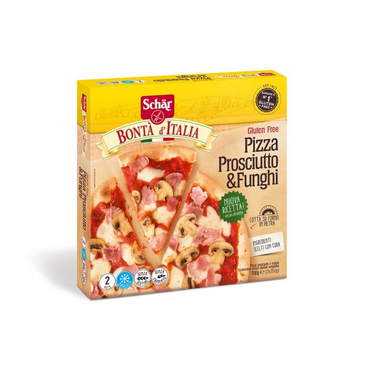 Bontà D'Italia Pizza Prosciutto E Funghi Schär 2x350g