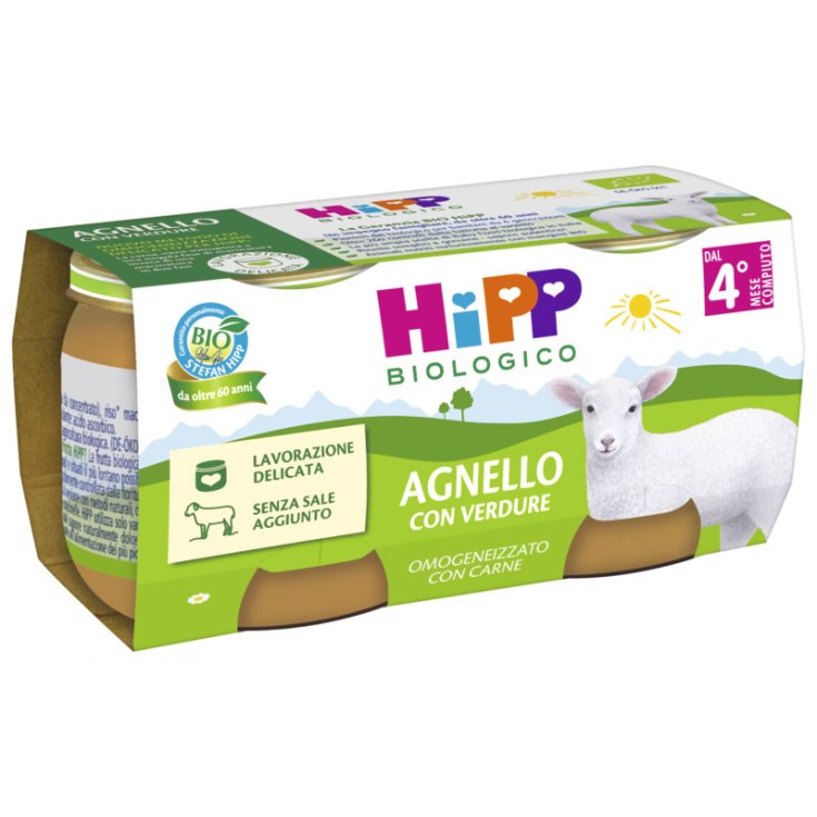 Omogeneizzato Agnello Con Verdure Hipp Biologico 2x80g